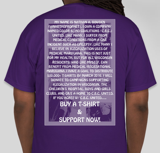 Wisconsin's Potential Medical Cause (TYB Edition) Fundraiser - unisex shirt design - back