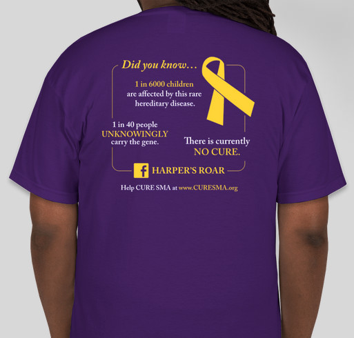 Harper's Roar Fundraiser - unisex shirt design - back