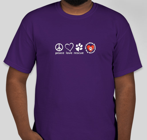 Peace Love Rescue - All Herding Breed Dog Rescue Fundraiser - unisex shirt design - front