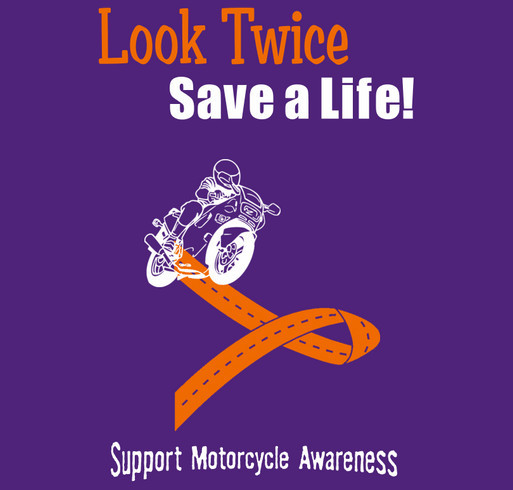 Motorcycle Awareness Month shirt design - zoomed