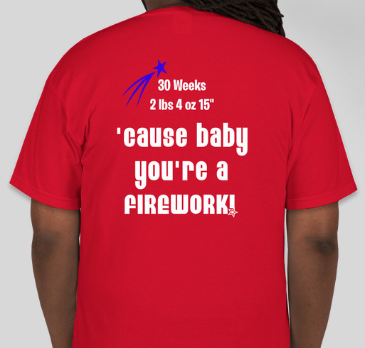 Firecracker Ava Fundraiser - unisex shirt design - back
