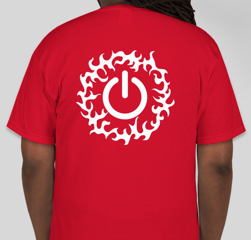 A digital campaign bought to you by the children of F.I.R.E. The technology workshop of the future Fundraiser - unisex shirt design - back