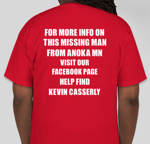 MISSING MAN FROM ANOKA MN Fundraiser - unisex shirt design - back