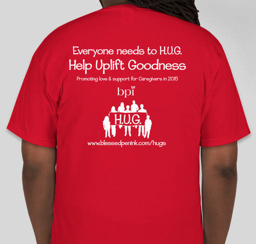 Blessed Pen Ink Hug Campaign 2015 Fundraiser - unisex shirt design - back