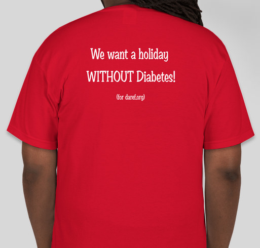 For kids with diabetes Fundraiser - unisex shirt design - back