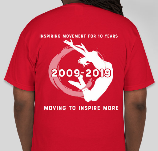 Durango Dance 10th Anniversary - moving into our new building! Fundraiser - unisex shirt design - back