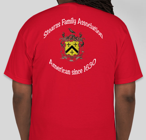 Stearns Family Association Funding. Fundraiser - unisex shirt design - back