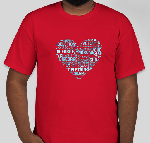 Raise awareness for 22q families Fundraiser - unisex shirt design - front