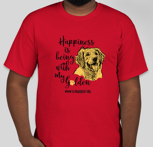 Happiness Is Being With My Golden Fundraiser - unisex shirt design - front