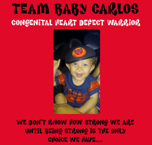 Team Baby Carlos Fundraiser... shirt design - zoomed