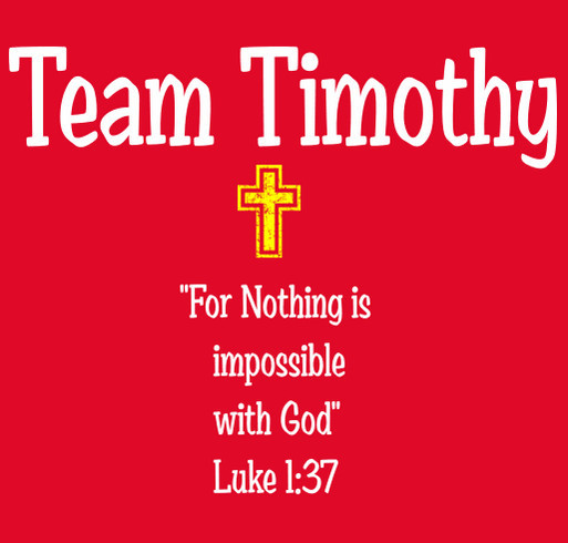 Team Timothy shirt design - zoomed