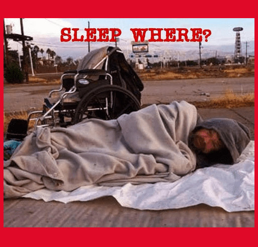 Sleep Where? Decriminalize Homelessness shirt design - zoomed