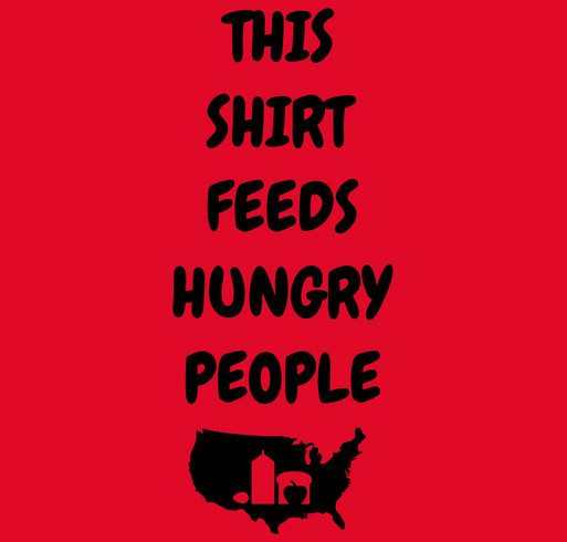 Feed Hungry People T-Shirt - Red shirt design - zoomed