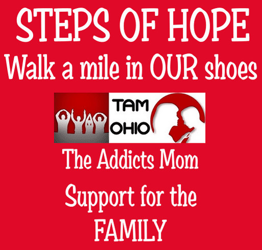 TAM OHIO Steps Of Hope - "Walk a Mile in OUR Shoes" shirt design - zoomed