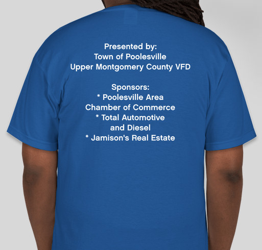 Poolesville Fireworks 2014 - Benefits UMCVFD Fundraiser - unisex shirt design - back