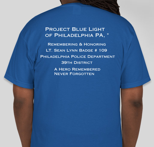 Project Blue Light Fundraiser - unisex shirt design - back