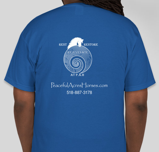 Peaceful Acres Horses Wellness Day Scholarships for Women Surpassing Cancer Fundraiser - unisex shirt design - back