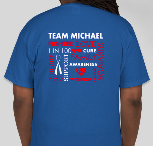 Michael's Heart Warriors Fundraiser - unisex shirt design - back