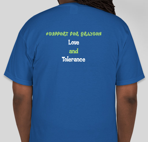 Support for Grayson Fundraiser - unisex shirt design - back