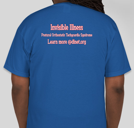 Awareness for Postural Orthostatic Syndrome Fundraiser - unisex shirt design - back