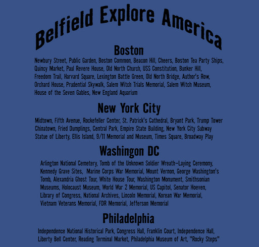 Belfield Explore America shirt design - zoomed