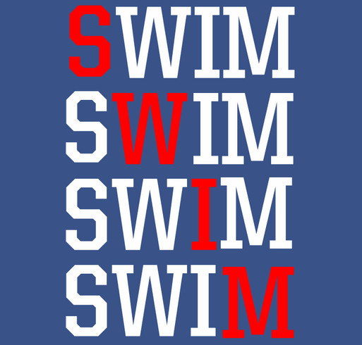 Swim a Mile Fundraiser shirt design - zoomed