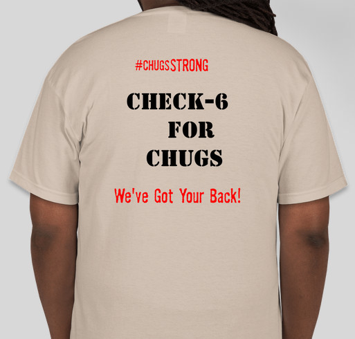 Let's CHECK-6 for CHUGS! (#chugsSTRONG) Fundraiser - unisex shirt design - back