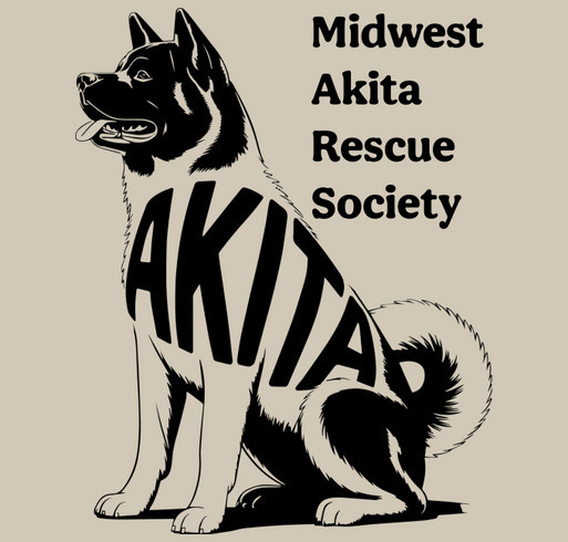 Midwest Akita Rescue Society MARS Fundraiser shirt design - zoomed