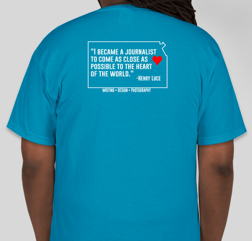Kansas Scholastic Press Association Fundraiser - unisex shirt design - back