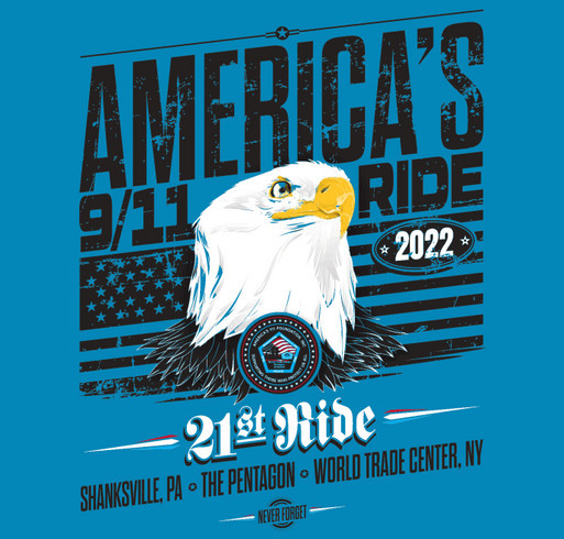 This is the Official America's 9/11 Ride T-shirt shirt design - zoomed