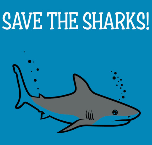 SAVE THE SHARKS! shirt design - zoomed