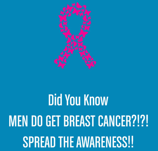 Spreading Male Breast Cancer Awareness shirt design - zoomed
