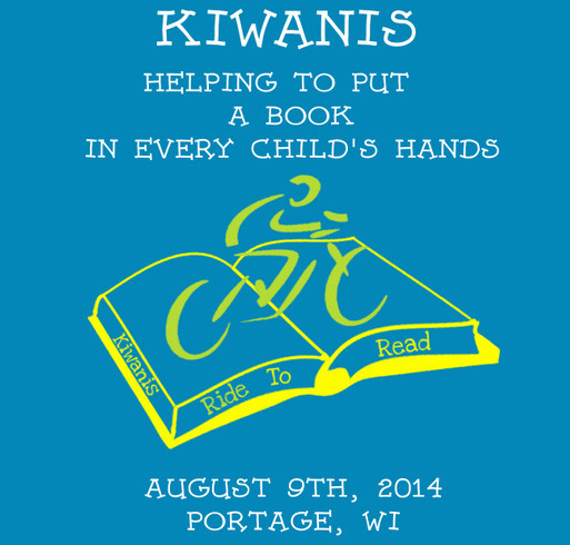 Kiwanis Ride to Read shirt design - zoomed