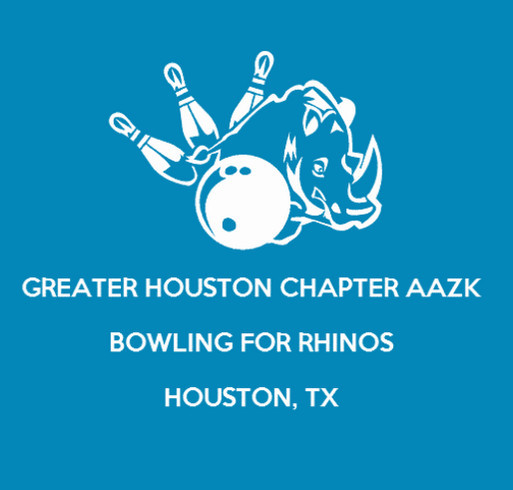 Houston Bowling for Rhinos shirt design - zoomed