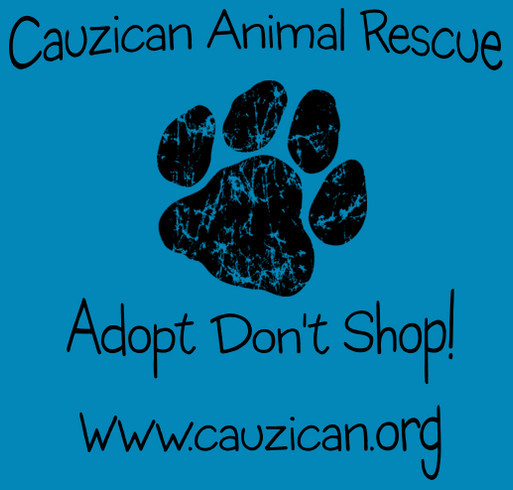 Cauzican Care Animal Rescue shirt design - zoomed