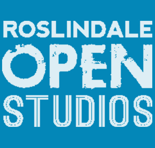 Roslindale Open Studios Fundraiser shirt design - zoomed