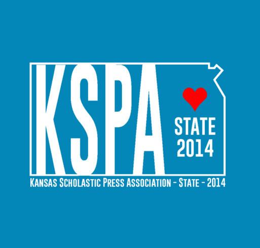Kansas Scholastic Press Association shirt design - zoomed