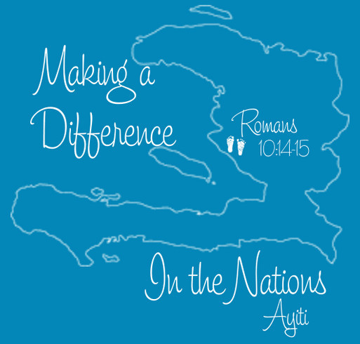 Making a Difference in the Nations shirt design - zoomed