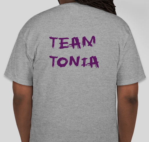 TEAM TONIA Fundraiser - unisex shirt design - back