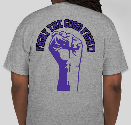 Fibro Fighterz Fight The Good Fight Fundraising Campaign Fundraiser - unisex shirt design - back