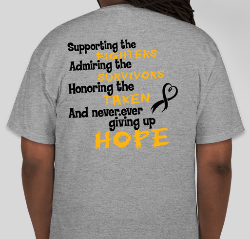 Battle Cry for Childhood Cancer Fundraiser - unisex shirt design - back