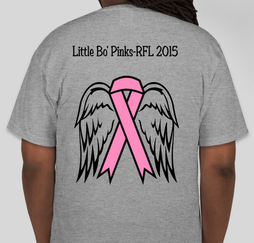 Little Bo' Pinks Relay For Life Fundraiser - unisex shirt design - back