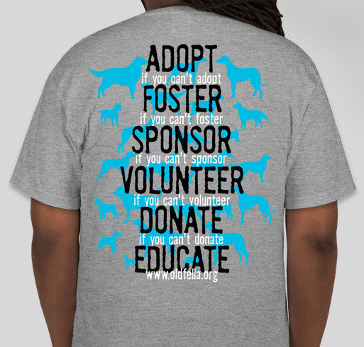 Old Fella Animal Rescue Fundraiser - unisex shirt design - back