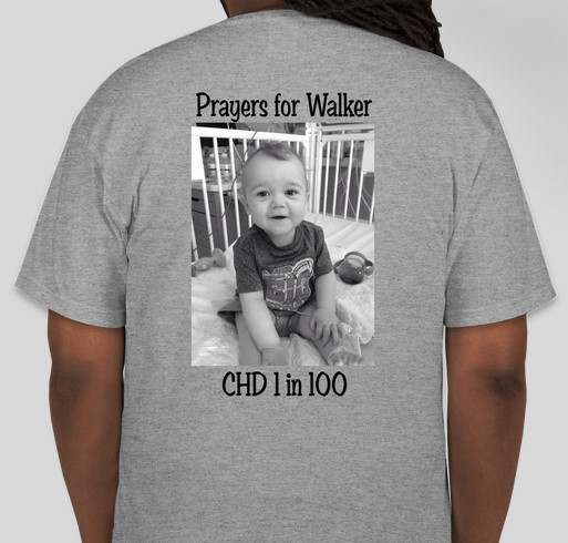 Prayers for Walker Fundraiser - unisex shirt design - back