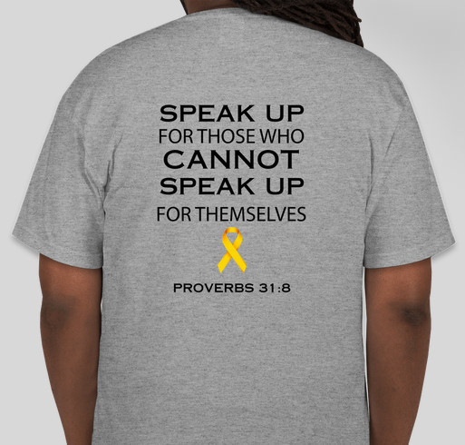 Childhood Cancer Awareness Fundraiser - unisex shirt design - back
