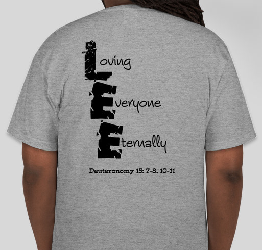 I'm with LEE, are you? Love is free; share it! Fundraiser - unisex shirt design - back