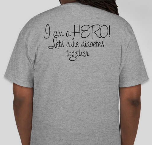 MadeULook for a Cure St.Louis MO diabetes walk team Fundraiser - unisex shirt design - back