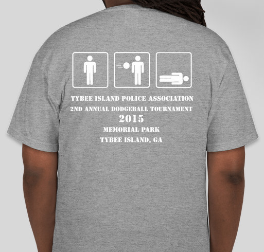 Tybee Island Police Association Dodgeball Tournament Fundraiser - unisex shirt design - back