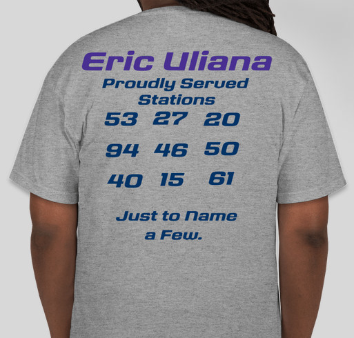 Help Us to help one of the EMS greats Fundraiser - unisex shirt design - back