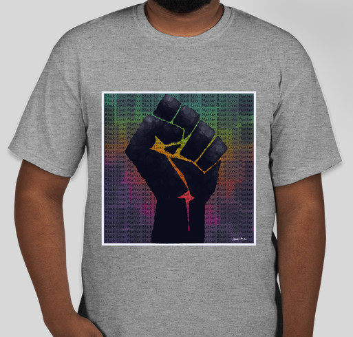 Support to end racial injustice! Fundraiser - unisex shirt design - front
